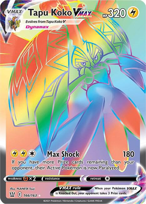 Tapu Koko VMAX (Secret) - SWSH05: Battle Styles (SWSH05)