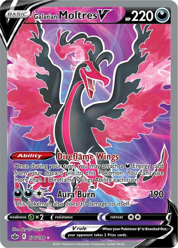 Galarian Moltres V (Full Art) - SWSH06: Chilling Reign (SWSH06)