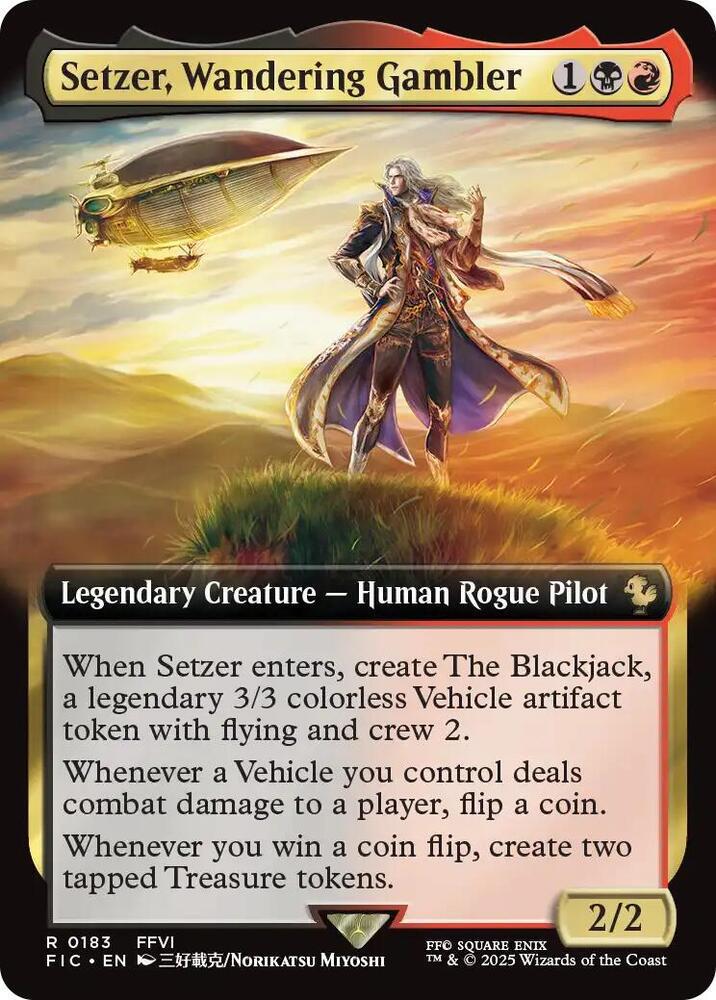 Setzer, Wandering Gambler (Extended Art) - Commander: FINAL FANTASY (FIC)