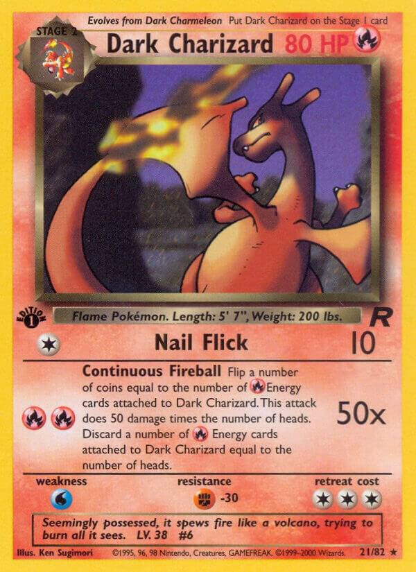 Dark Charizard (21) 1st Edition - Team Rocket (TR)