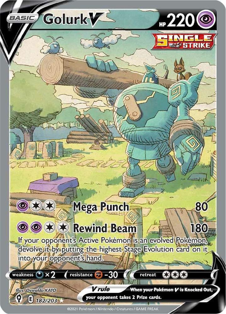 Golurk V (Alternate Full Art) - SWSH07: Evolving Skies (SWSH07)