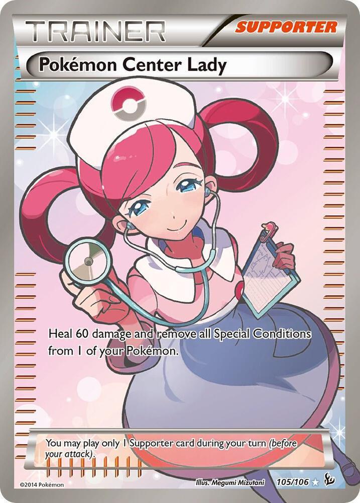 Pokemon Center Lady (105 Full Art) - XY - Flashfire (FLF)