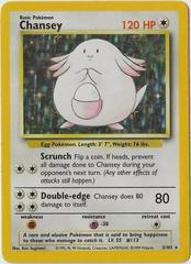 Chansey #3 Pokemon Base Set