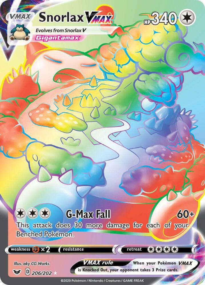 Snorlax VMAX (Secret) - SWSH01: Sword & Shield Base Set (SWSH01)