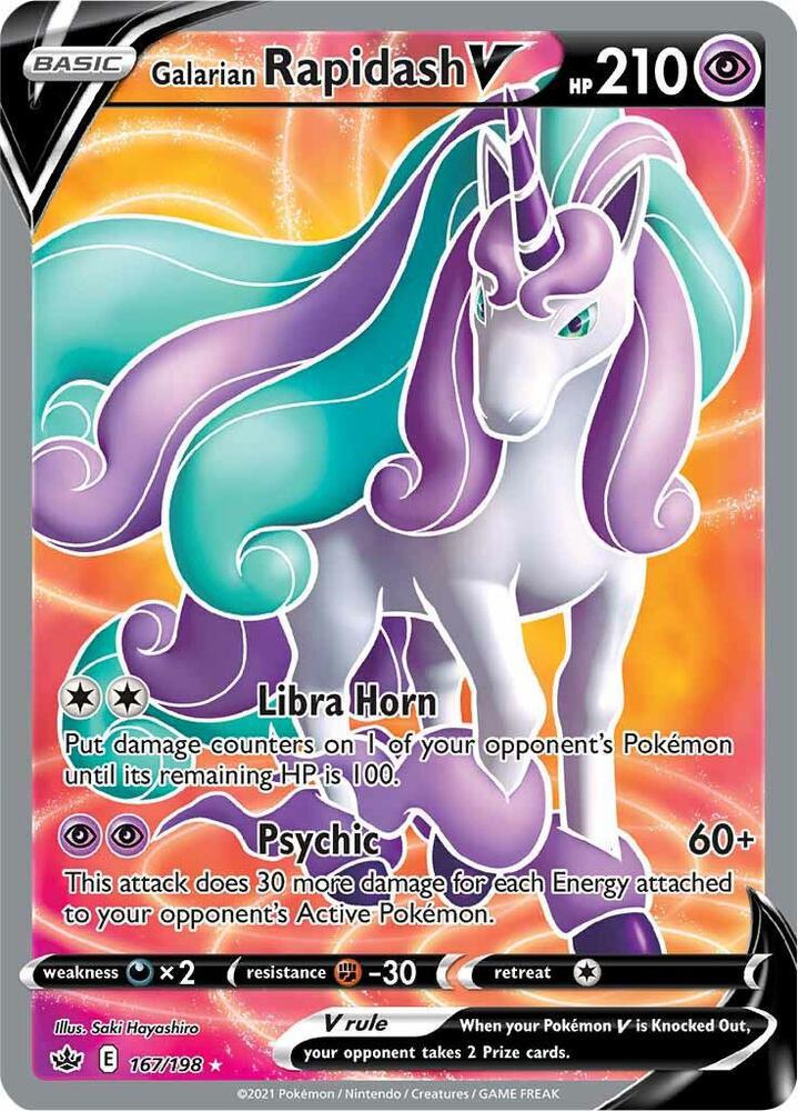 Galarian Rapidash V (Full Art) - SWSH06: Chilling Reign (SWSH06)