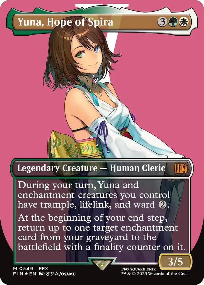 Yuna, Hope of Spira (Borderless) (Surge Foil) - FINAL FANTASY (FIN)