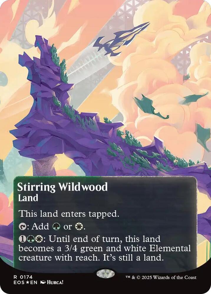 Stirring Wildwood (0174) (Borderless) (Galaxy Foil) - Edge of Eternities: Stellar Sights (EOS)