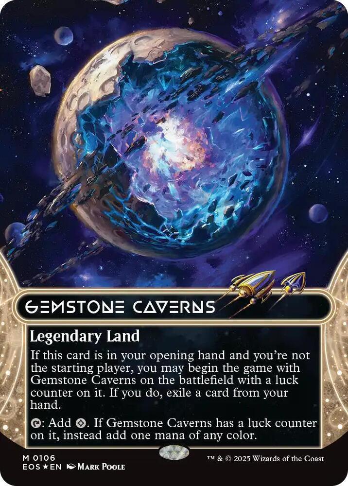 Gemstone Caverns (0106) (Borderless) (Galaxy Foil) - Edge of Eternities: Stellar Sights (EOS)