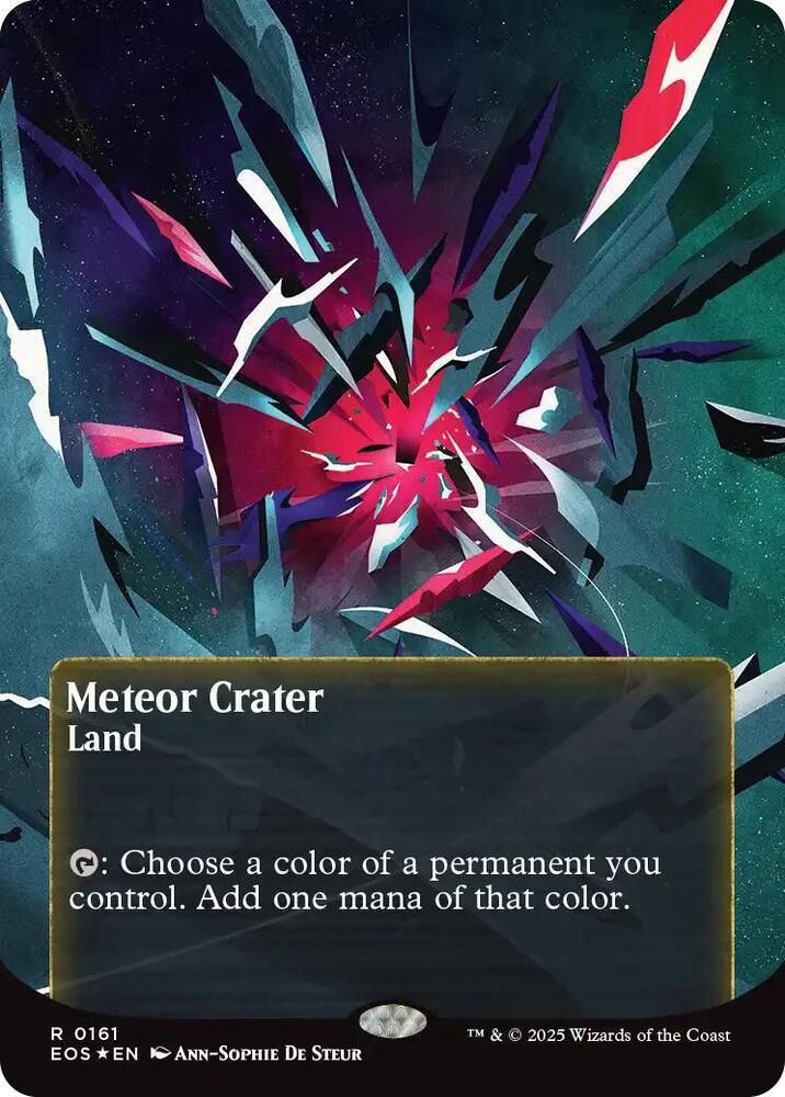 Meteor Crater (0161) (Borderless) (Galaxy Foil) - Edge of Eternities: Stellar Sights (EOS)