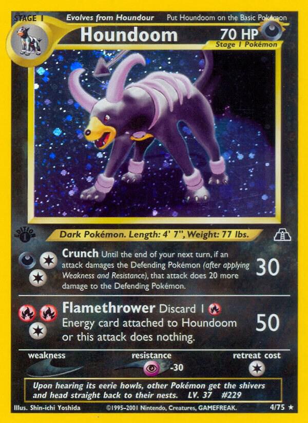 Houndoom (4) - Neo Discovery (N2) (Damaged)