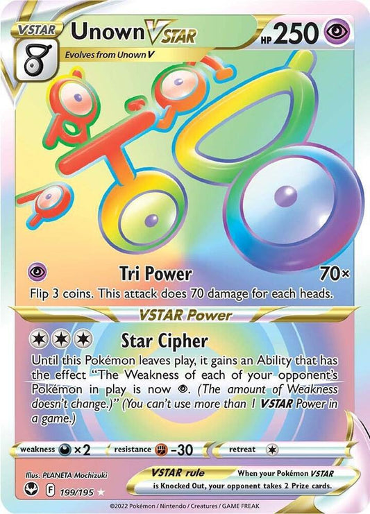Unown VSTAR (Secret) - SWSH12: Silver Tempest (SWSH12)