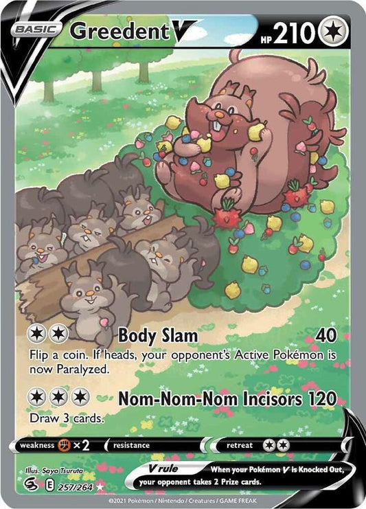 Greedent V (Alternate Full Art) - SWSH08: Fusion Strike (SWSH08)