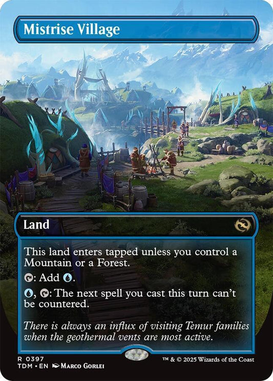 Mistrise Village (Borderless) - Tarkir: Dragonstorm (TDM)