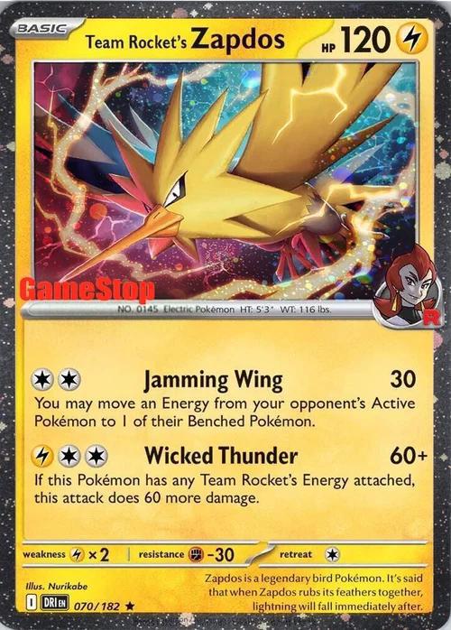 Team Rocket's Zapdos (Gamestop Exclusive) - Miscellaneous Cards & Products (MCAP)