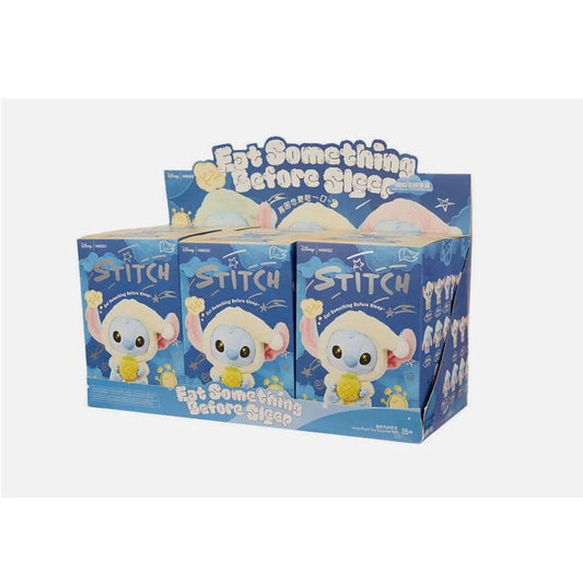 Eat Something Before Sleep Series Disney Lilo & Stitch Figures Blind Box Plush Doll Cute Pajamas Stitch Toy Bag Pendant Gift