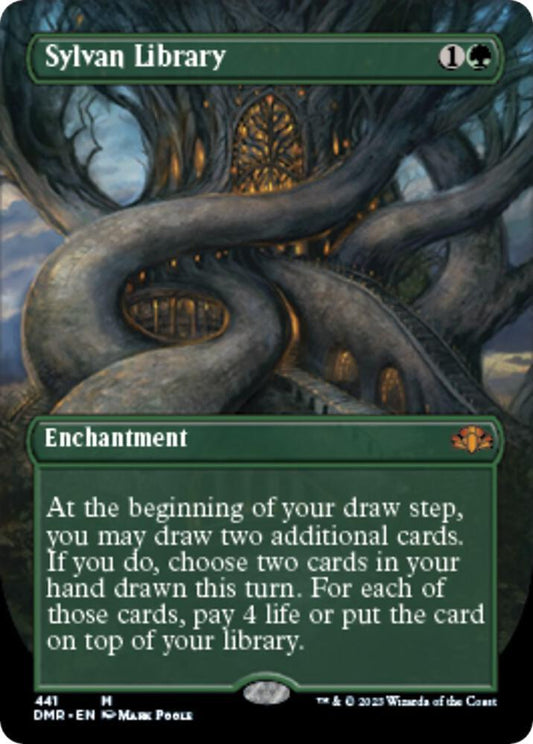Sylvan Library (Borderless) - Dominaria Remastered (DMR)