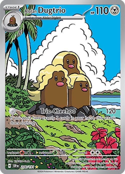 Alolan Dugtrio - 208/191 - SV08: Surging Sparks (SSP)