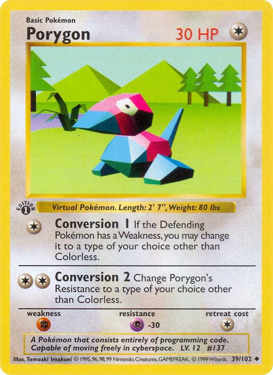 Porygon - Base Set (Shadowless) (BSS)(Unlimted)