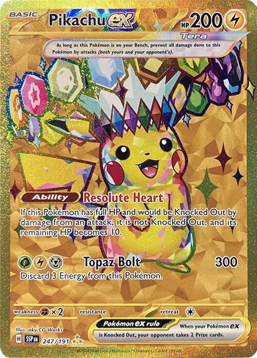 Pikachu ex - 247/191 - SV08: Surging Sparks (SSP)