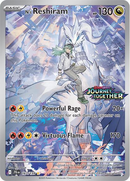 N's Reshiram - 167/159 (Journey Together Stamped) - SV09: Journey Together (SV09)