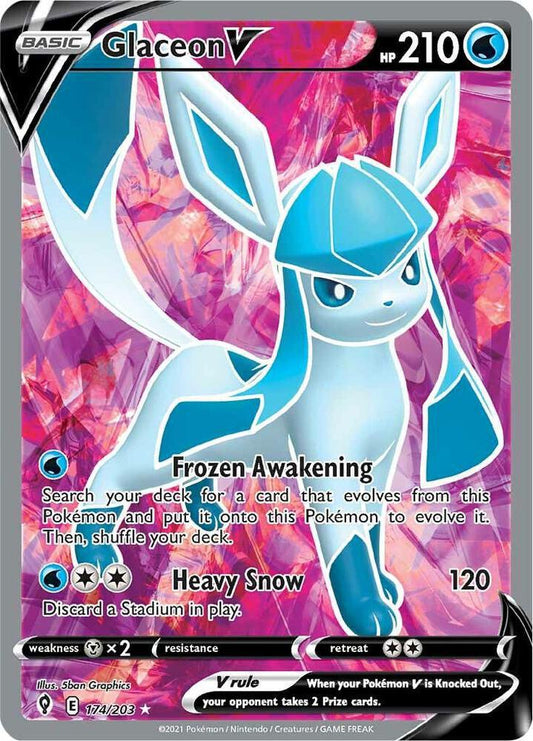 Glaceon V (Full Art) - SWSH07: Evolving Skies (SWSH07)