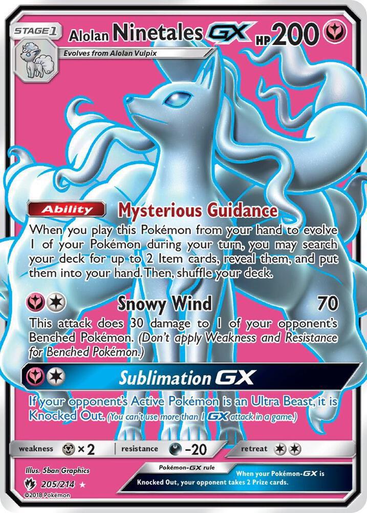 Alolan Ninetales GX (Full Art) - SM - Lost Thunder (SM8)