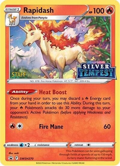 Rapidash - SWSH270 (Prerelease) [STAFF] - SWSH: Sword & Shield Promo Cards (SWSD)