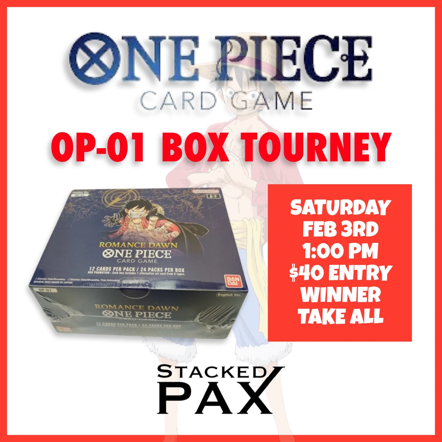 Saturday 2/03 Box Tournament Entry