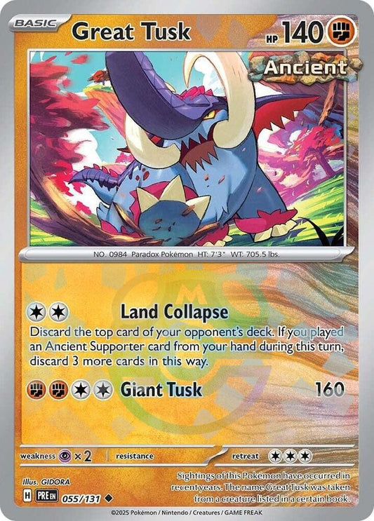 Great Tusk (Master Ball Pattern) - SV: Prismatic Evolutions (PRE)