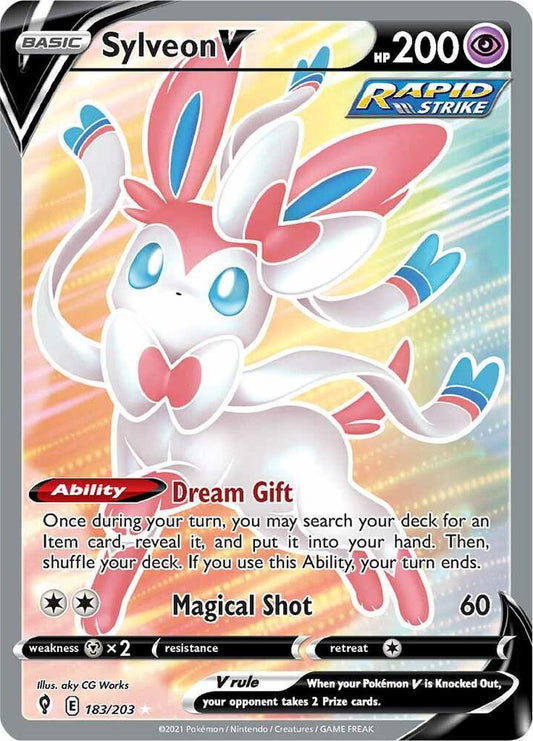 Sylveon V (Full Art) - SWSH07: Evolving Skies (SWSH07)