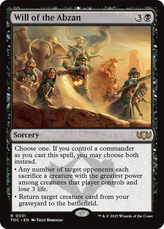 Will of the Abzan - Commander: Tarkir: Dragonstorm (TDC)