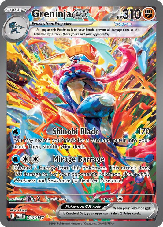 Greninja ex - 214/167 - SV06: Twilight Masquerade (TWM)(Spanish)
