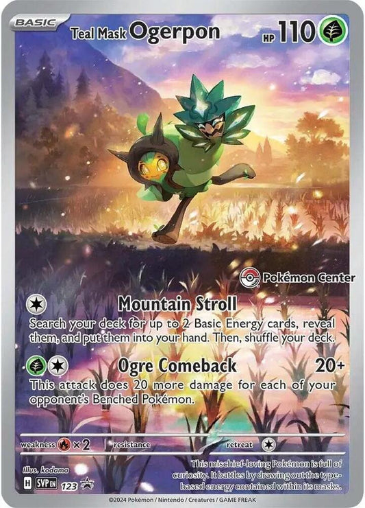Teal Mask Ogerpon - 123 (Pokemon Center Exclusive) - SV: Scarlet & Violet Promo Cards (SVP)