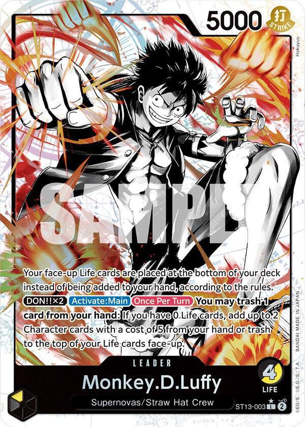 Monkey.D.Luffy (003) (Parallel) - Ultra Deck: The Three Brothers (ST-13)