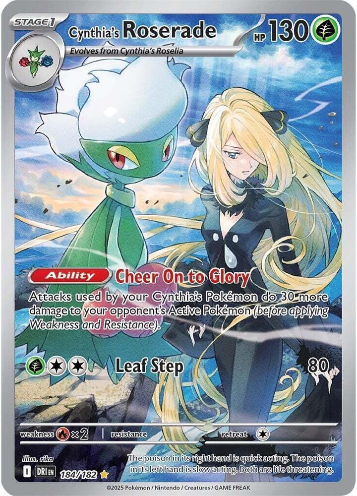 Cynthia's Roserade - 184/182 - SV10: Destined Rivals (DRI)