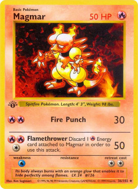 Magmar - Base Set (Shadowless) (BSS)(Unlimited)