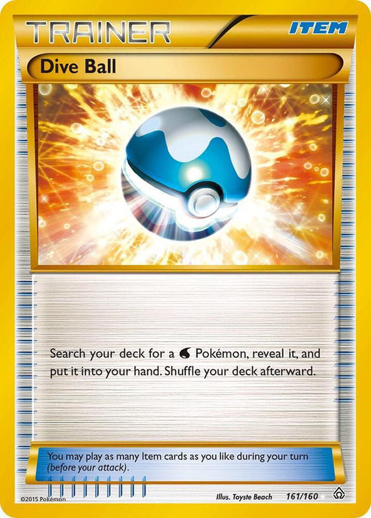Dive Ball (161 Secret Rare) - XY - Primal Clash (PRC)