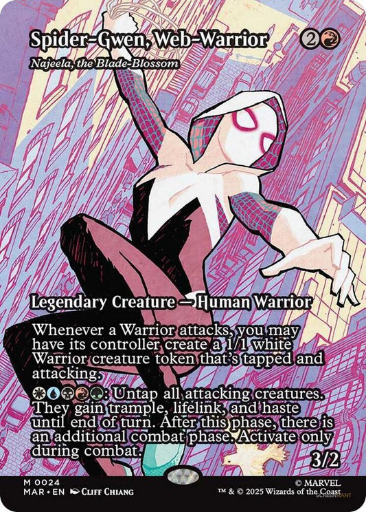 Spider-Gwen, Web-Warrior - Najeela, the Blade-Blossom (Borderless) - Marvel Universe Eternal-Legal (MAR)