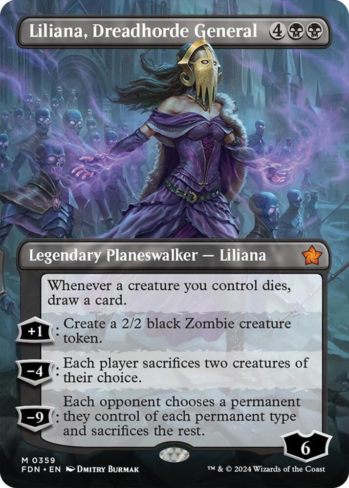 Liliana, Dreadhorde General (Borderless) - Foundations (FDN)