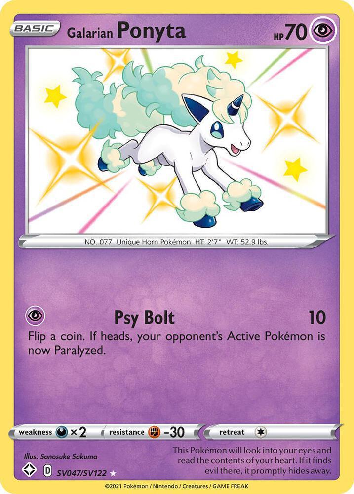 Galarian Ponyta - Shining Fates: Shiny Vault (SHFSV)