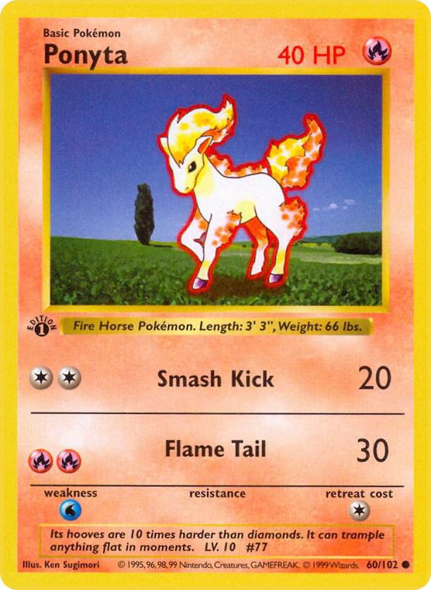 Ponyta - Base Set (Shadowless) (BSS)(Unlimted)